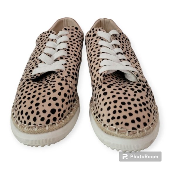 Ccocci Womens Leopard Print Tie Up Sneakers Size 10 US - Picture 1 of 4